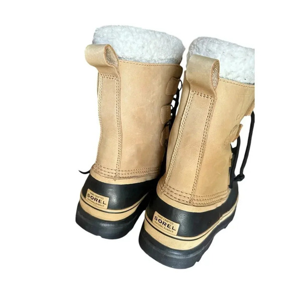 Sorel Caribou Tan Waterproof Snow Boots Size 8 - Picture 5 of 9
